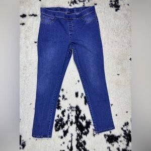 Faded Glory Women’s Medium Wash Elastic Waist Skinny Jeans Size 14